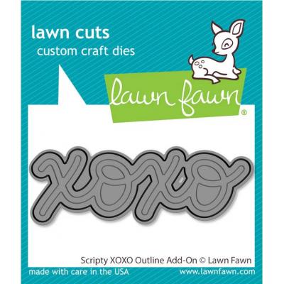 Lawn Fawn Lawn Cuts - Scripty XOXO Outline Add-On